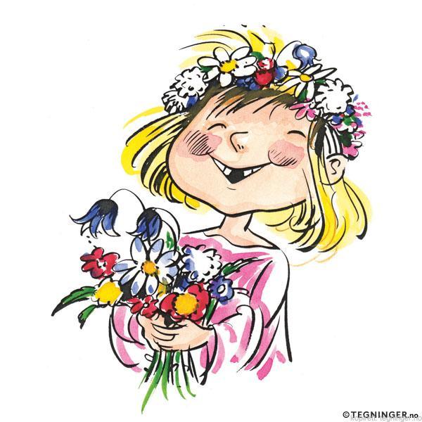 Jente med blomster - VÅR
