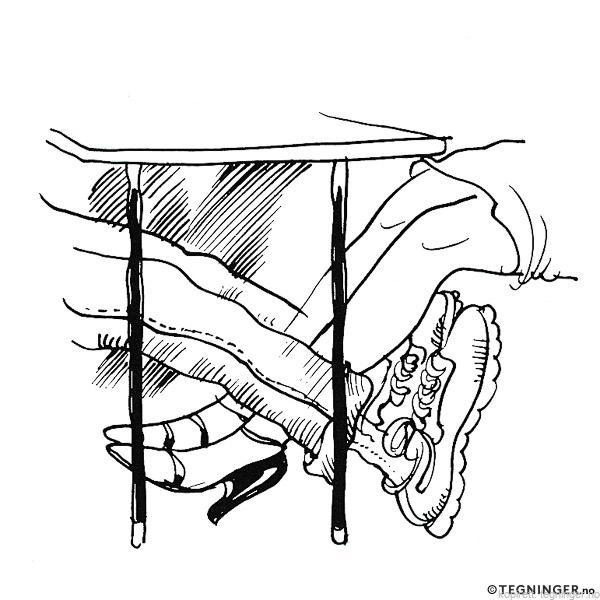 Flørting under bordet