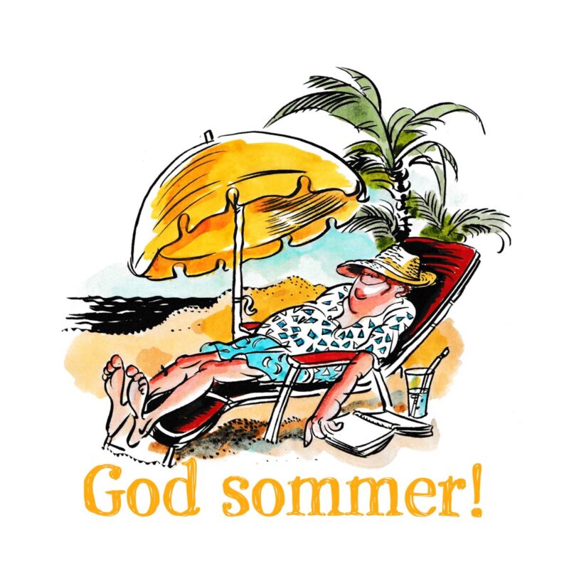 God sommer på stranden