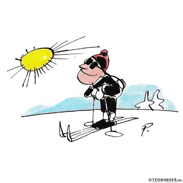 Mann på ski – VINTER